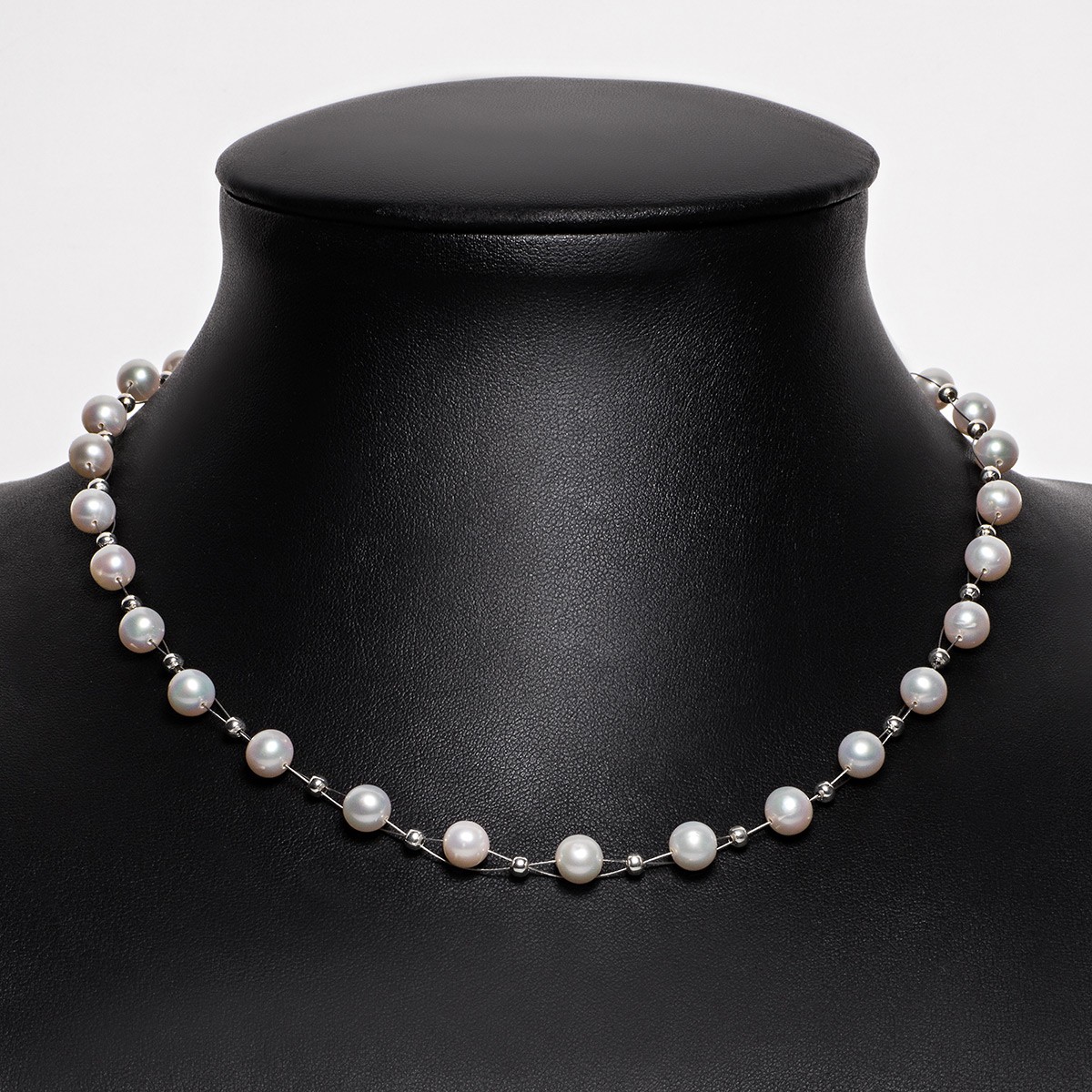 Perlenkette Kette Collier Halskette echte Perlen cremeweiß Halsschmuck Damen Kategorien