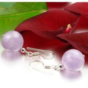 Ohrringe Ohrhänger aus Amethyst & 925 Silber, lavendel Ohrringe Ohrhänger aus Amethyst & 925 Silber, lavendel