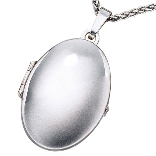 Schmuck-Krone - Goldschmuck Medaillon Amulett Anh�nger zum �ffnen aus 585 Wei�gold Gold