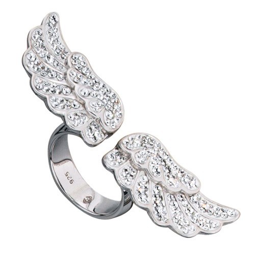 Ring Damenring Engelsfl�gel mit Swarovski-Elements, 925 Silber