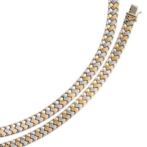 Schmuck-Krone - Goldschmuck 8,2mm Kette Collier aus 585 Gold Gelbgold massiv, Goldkette, 42cm