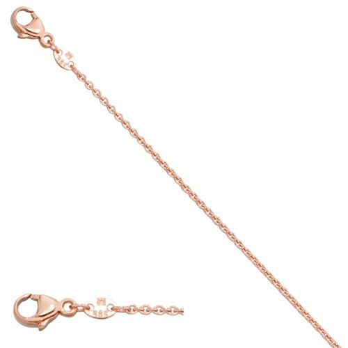 1,5mm Ankerkette Kette Collier aus 585 Rotgold Gold, Goldkette, 45 cm
