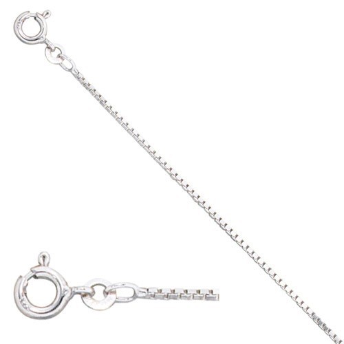 Schmuck-Krone - Goldschmuck 1,1mm Venezianerkette Kette, 333 Wei�gold Gold, Goldkette, 60 cm