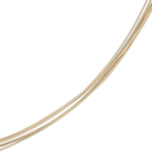 1,0mm Halsreif Reif Kette Collier, 5-rehig, 585 Gold Gelbgold, 42 cm
