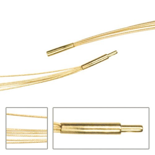 1,2mm Halsreif Reif Kette Collier, 7-rehig, 585 Gold Gelbgold, 45 cm