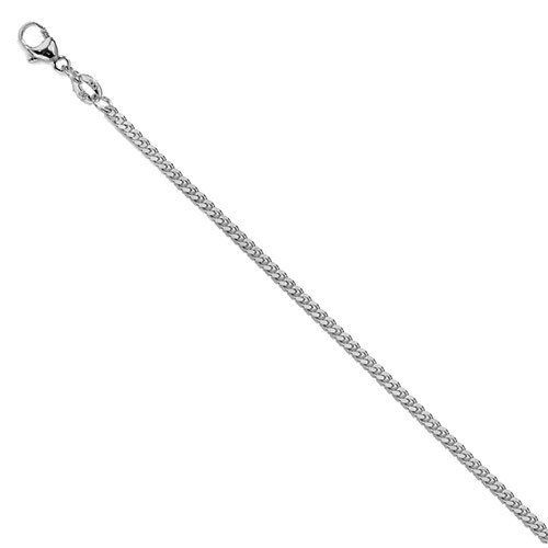 Schmuck-Krone - Silberschmuck 2,1mm Panzerkette Panzer Kette Collier, 925 Silber, Silberkette, 60 cm