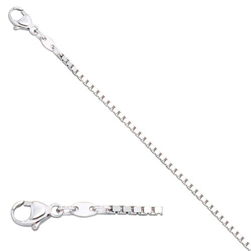 Schmuck-Krone - Silberschmuck 1,2mm Venezianerkette Kette Collier, 925 Silber, Silberkette, 40 cm