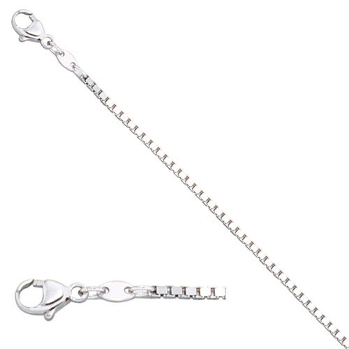 Schmuck-Krone - Silberschmuck 1,2mm Venezianerkette Kette Collier, 925 Silber, Silberkette, 42 cm