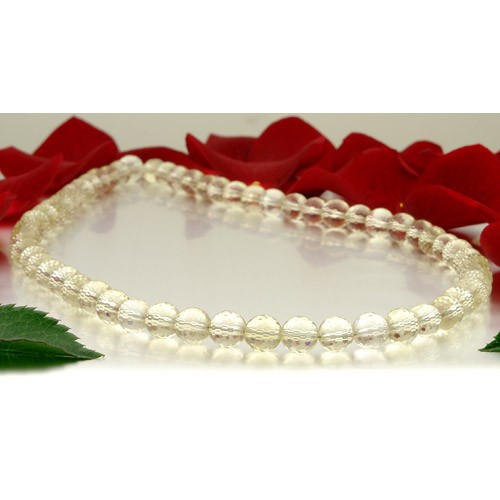 Kette Collier, reiner Lemoncitrin Citrin facettiert, gelb, 925 Silber