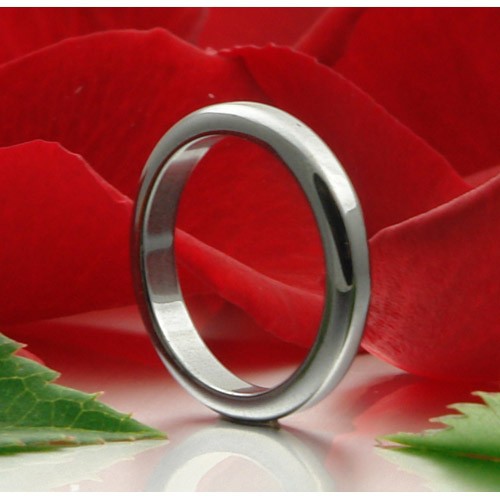 Ring aus Hämatit, 3mm breit, flach, grau, verschiedene Größen