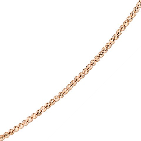 2,5mm Armband Armkette Armschmuck Kugelkette, 585 Gold Rosegold, 19cm