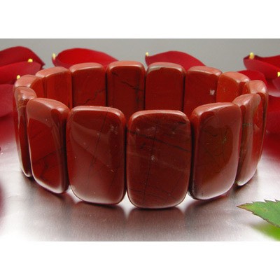 Armband Armschmuck aus Jaspis Blutjaspis rot-orange
