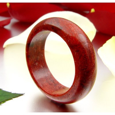 Ring aus Koralle Schaumkoralle, Korallenring, 6mm breit, rot