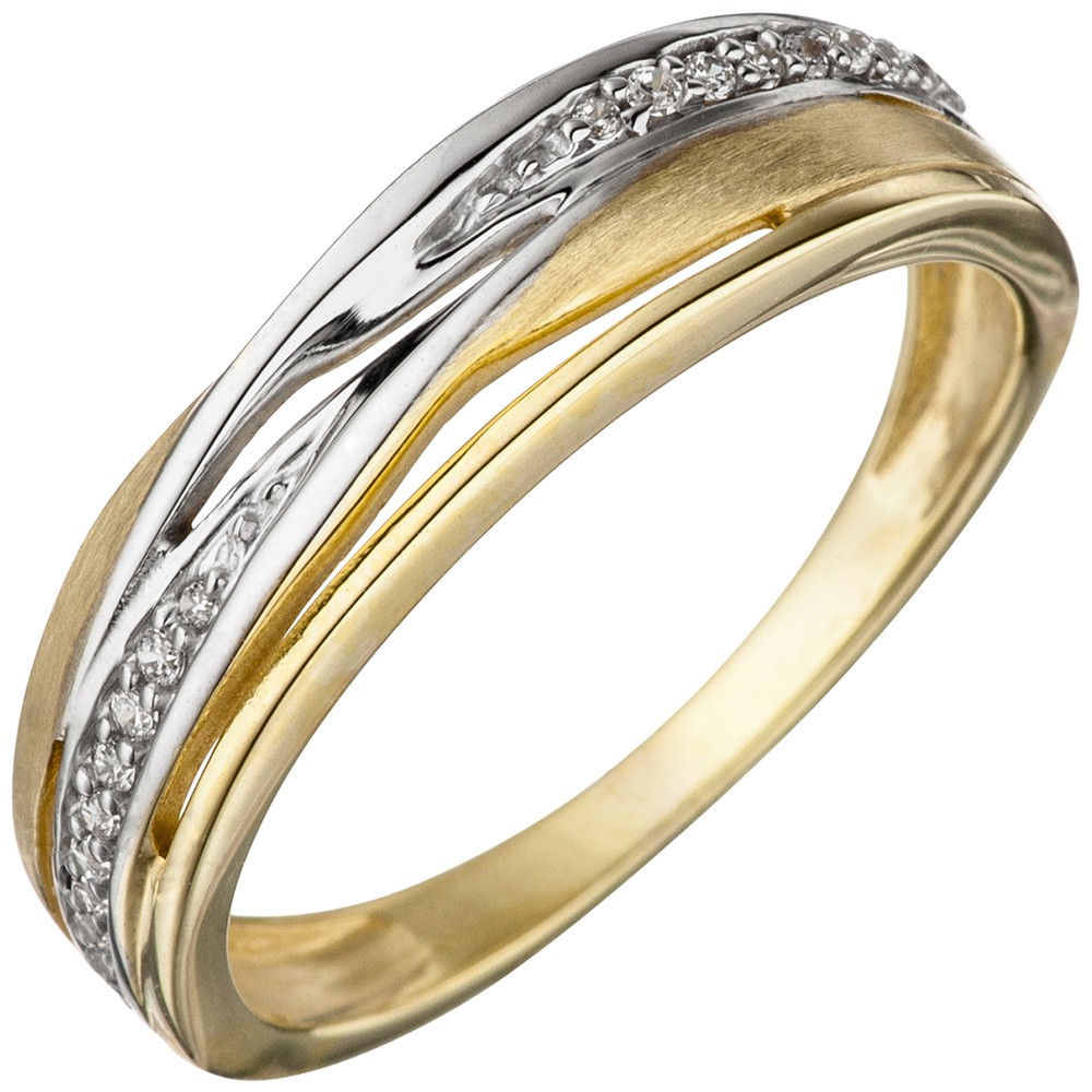 ring-damenring-mit-zirkonia-333-gold-gelbgold-bicolor-mattiert-fingerring