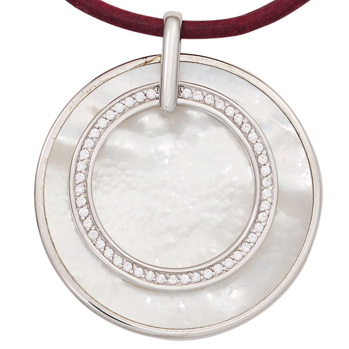 Produktbild von Trendor Damen-Halskette Mit Großem Medaillon 925 Silber 15550
